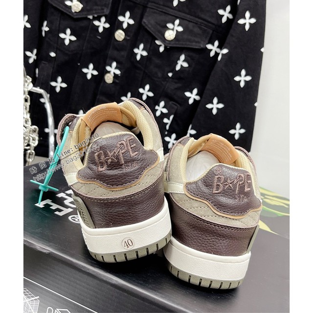 BAPE STA系列球鞋 猿人聯名情侶款運動鞋 經典的BAPE迷彩紋理 dx3579
